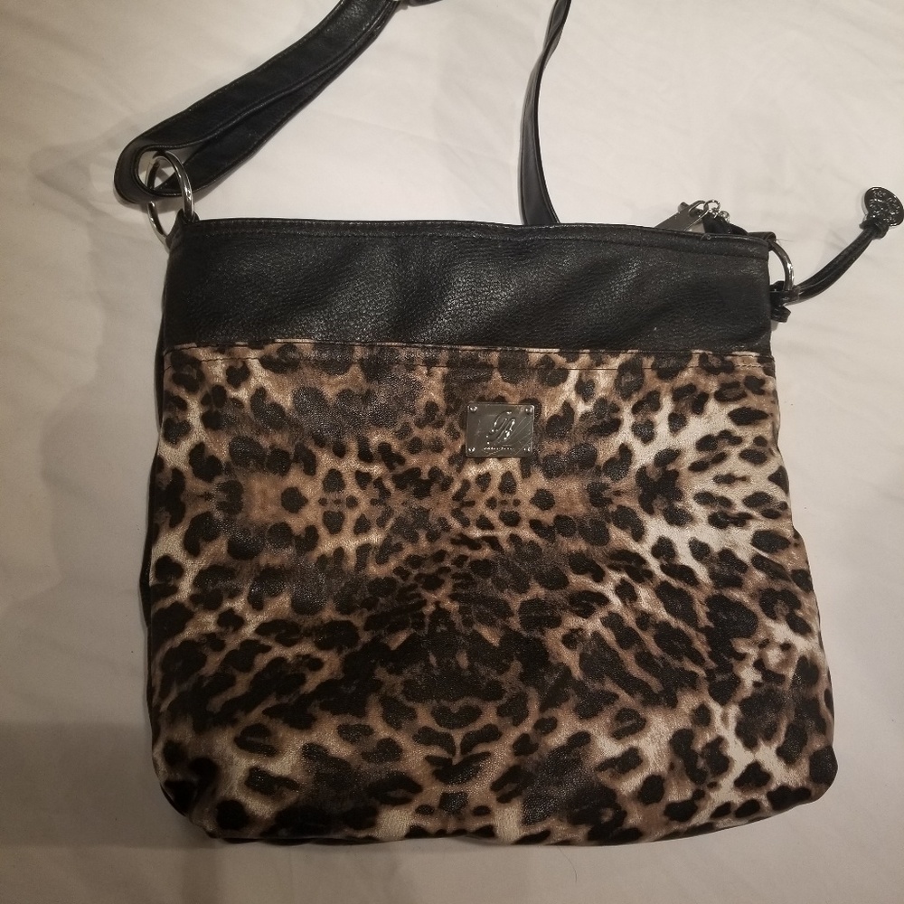 Grace Adele Leopard print crossbody